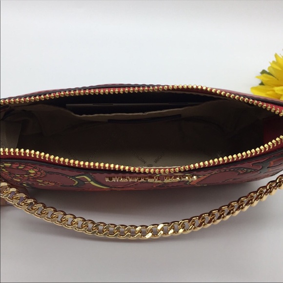 MICHAEL KORS BARCELONA SM ZIP POUCHETTE SCARLET - Picture 8 of 8